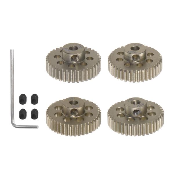 uxcell 48P硬化ピニオンモーターギアセット 36T-39T 3.175mmRCモーターシャフ...