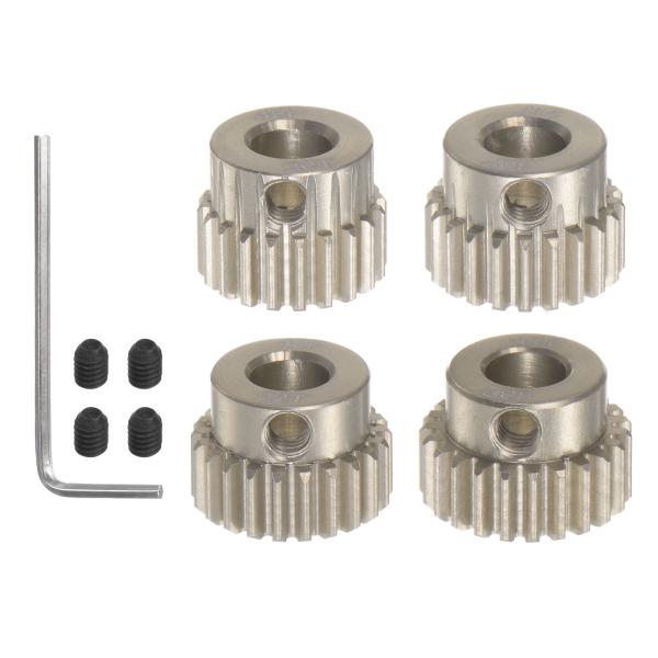 uxcell 48P 7075アルミピニオンモーターギアセット 20T 21T 22T 23T 5m...