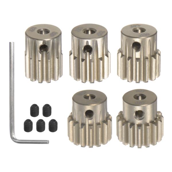 uxcell 48P 7075アルミピニオンモーターギアセット 12T-16T 3.175mmRCモ...