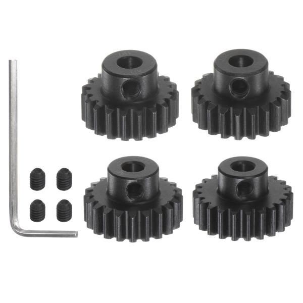 uxcell モッド1M1ピニオンモーターギアセット 19T 20T 21T 22T 5mmRCモー...