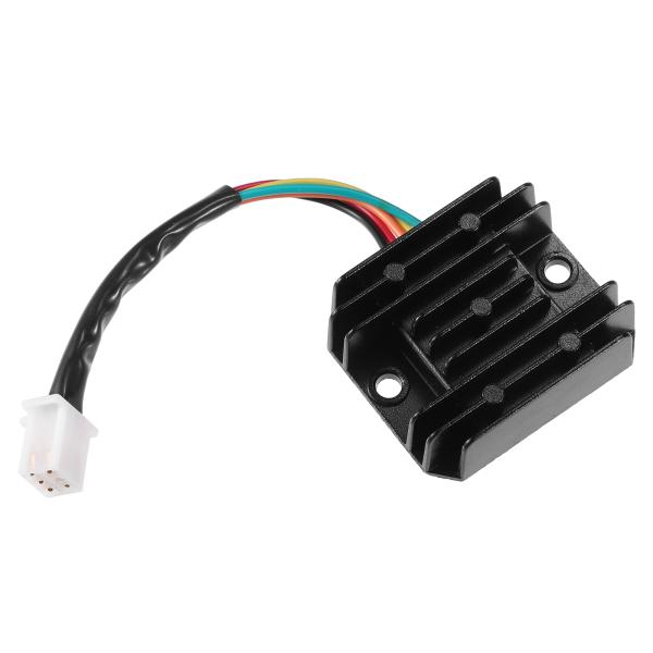 xAUTOHAUx 電圧レギュレータ整流器の交換用 ATV CG GY6 150cc 金属 ゴム 黒...