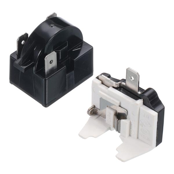 uxcell 冷蔵庫PTCスターターリレー 3ピン 4.7Ohm 過負荷保護装置 1/2HP 冷蔵庫...