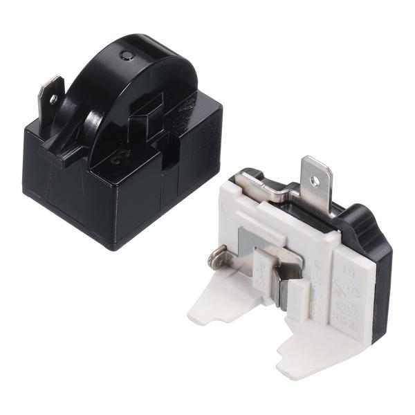 uxcell 冷蔵庫PTCスターターリレー 1ピン 4.7Ohm 過負荷保護装置 1/6HP 冷蔵庫...