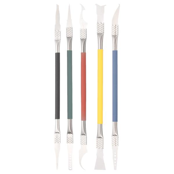 uxcell 5個セット デュアルエンドメタルスパッジャーセット 携帯電話 ノートパソコン タブレッ...