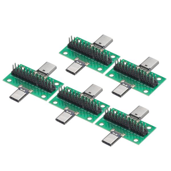 uxcell タイプCオス-メスUS B 3.1テスト PCBボードアダプター 両面ソケット ピンヘ...