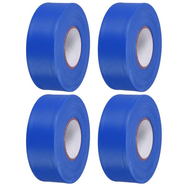 PATIKIL フラッグテープ 1-1/5"x147' 4パック PVC非粘着性ネオンマーキングテー...