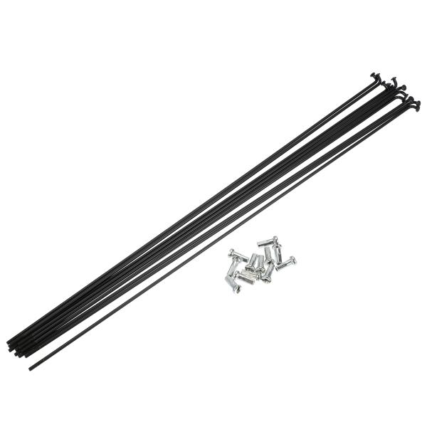 xAUTOHAUxスポーク ニップル付き バイク用 自転車用 スチール 14G Jベンド 293mm...