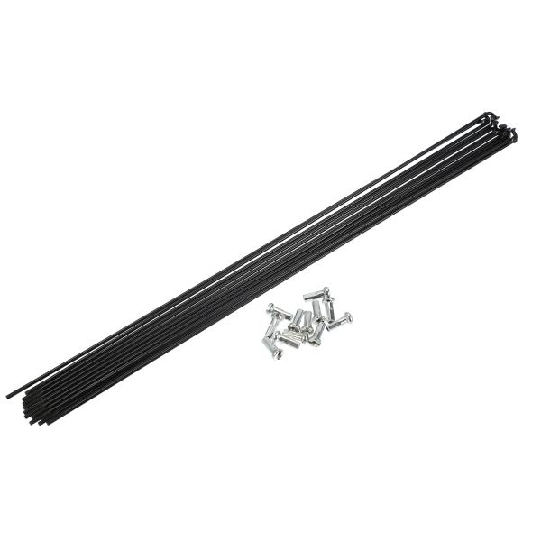 xAUTOHAUxスポーク ニップル付き バイク用 自転車用 スチール 14G Jベンド 295mm...