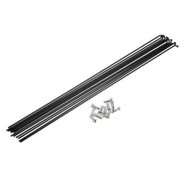 xAUTOHAUxスポーク ニップル付き バイク用 自転車用 スチール 14G Jベンド 298mm...