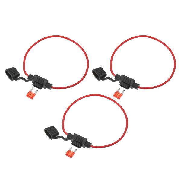 xAUTOHAUxカーインラインATCブレードスタイル インラインヒューズホルダー 10Aヒューズ付...