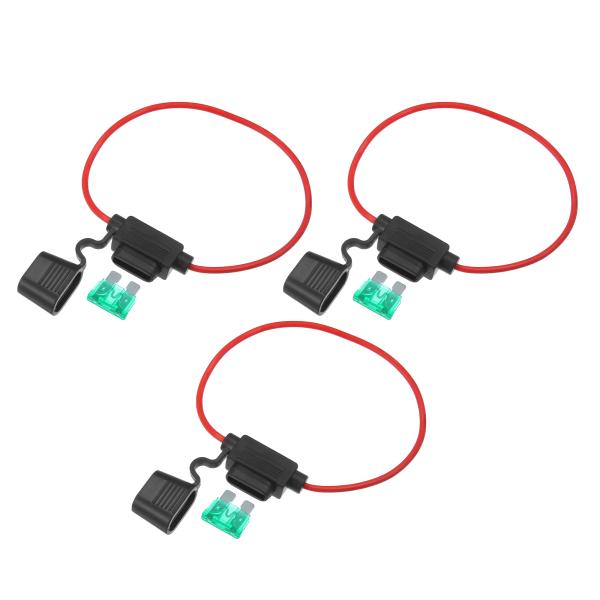 xAUTOHAUxカーインラインATCブレードスタイル インラインヒューズホルダー 30A中ヒューズ...