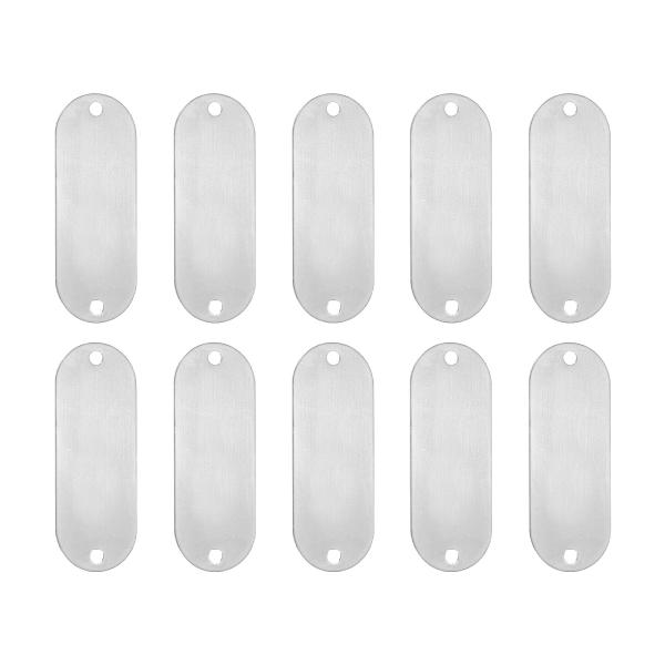 uxcell 金属製の空白タグ スタンピング空白タグ DIY 彫刻タグ アルミニウム IDタグ ペン...