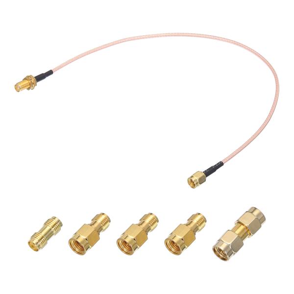 uxcell RG316同軸ケーブル SMAオス-SMAメス アダプター付き 低損失 RF同軸ケーブ...