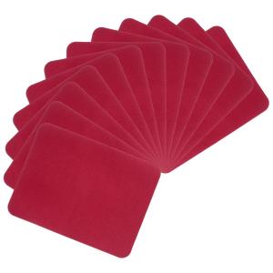 uxcell アイロンワッペン アイロンパッチ 補修パッチ 衣料パンツバッグ用 ダークレッド 95x125mm 12枚