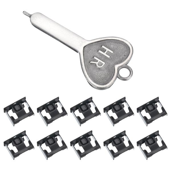 uxcell ポートブロッカーのロック USBポート/ダストメタルブロッカー コード化されたキー付き...