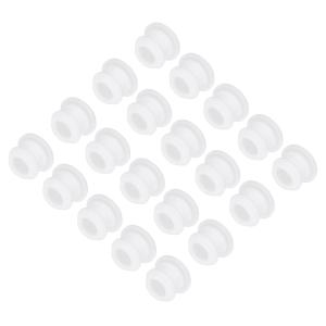 uxcell シリコーンスナップインロッキングホールプラグ ゴムパネルシールカバー フラッシュタイプパネル 直径10mm ホワイト 20個