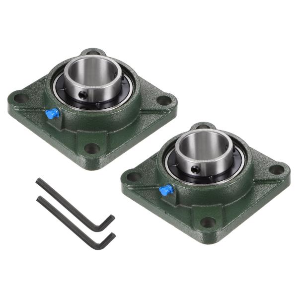 uxcell ピローブロックベアリング 鋳鉄ベース クロム鋼 取り付けボールベアリング セルフアライ...