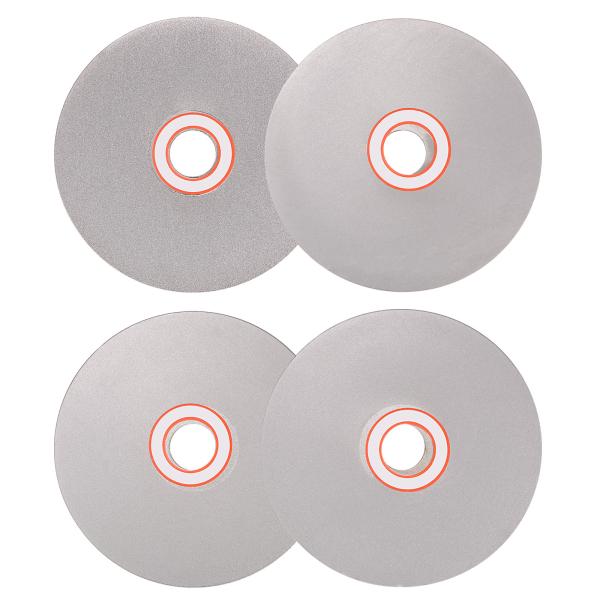 uxcell ダイヤモンドフラットラップディスクセット 4" x 5/8"アーバー 600/1200...