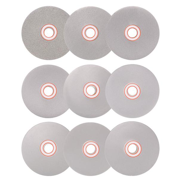 uxcell ダイヤモンドフラットラップディスクセット4" x 5/8"アーバー 120/240/6...