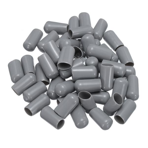 uxcell 50個 ゴムエンドキャップ 10mm ID ビニールPVCラウンドチューブボルトキャッ...