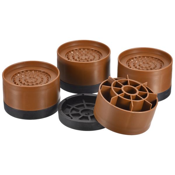 uxcell 丸い家具用ライザー4セット 高さ1.97"調節可能なベッドリフトライザー ベッドフレー...