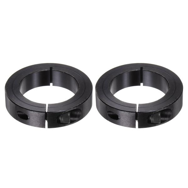 uxcell シャフトカラー ブラック酸化メッキ シングルスプリット セットスクリュー付き 50mm...