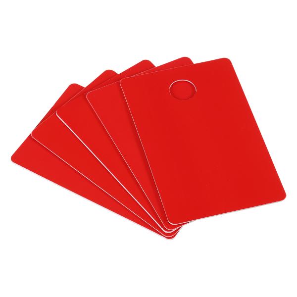 PATIKIL 5.4x8.6cm NFCブランクPVCカラーカード 10個 ブランク 白カード す...