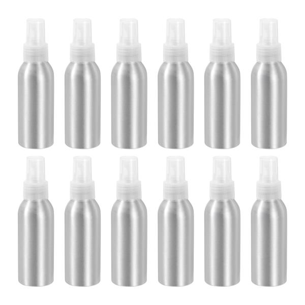 uxcell 1個 100ml/3oz アルミニウム製スプレーボトル クリアファ インミスト噴霧器付...