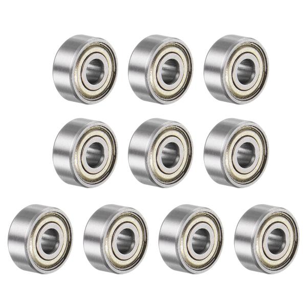uxcell R2ZZディープグルーブボールベアリング 10個1/8"x3/8"x5/32" クロム...
