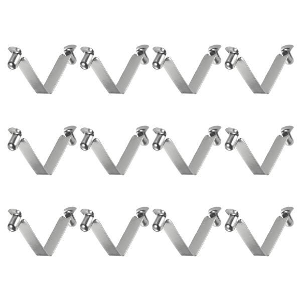 uxcell 12個のダブルボタンカヤックパドルスナップスプリングクリップ 40x9.5mm 65M...