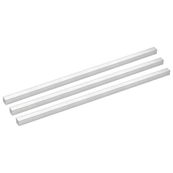 uxcell アルミ角フラットバー アルミ角棒 6061アルミニウム平板 T6511固体 3個 12...