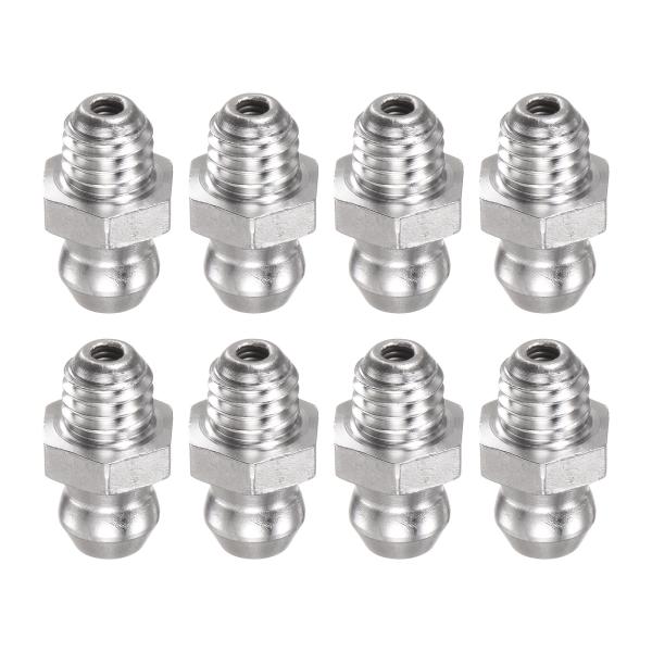 uxcell 8個 304ステンレス鋼 ストレートグリ ースフィッティング M6x1mm ミリねじ ...
