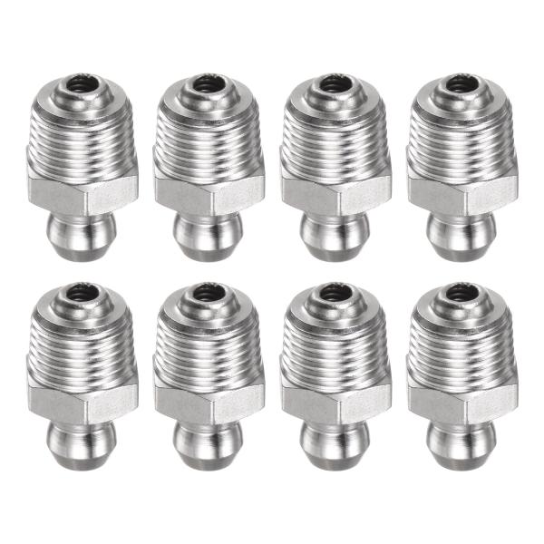 uxcell 8個 201ステンレス鋼 ストレートグリ ースニップル PT3mm-28SAE スレッ...