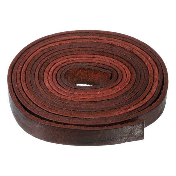 uxcell 2.2ヤード 12mm ビンテージ 平革紐 2mmの長さ 革ひもストリップ DIY用 ...