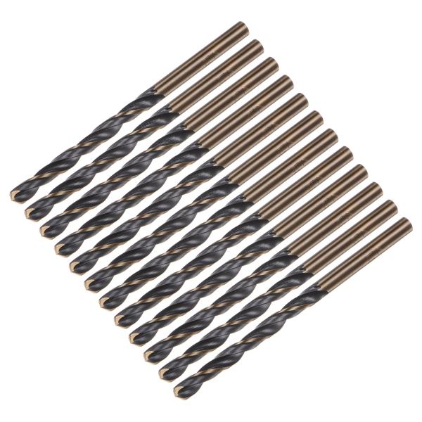 uxcell 12個入りジョバードリルビット 4.2mm ブラックニトライド＆金チタンコーティング ...