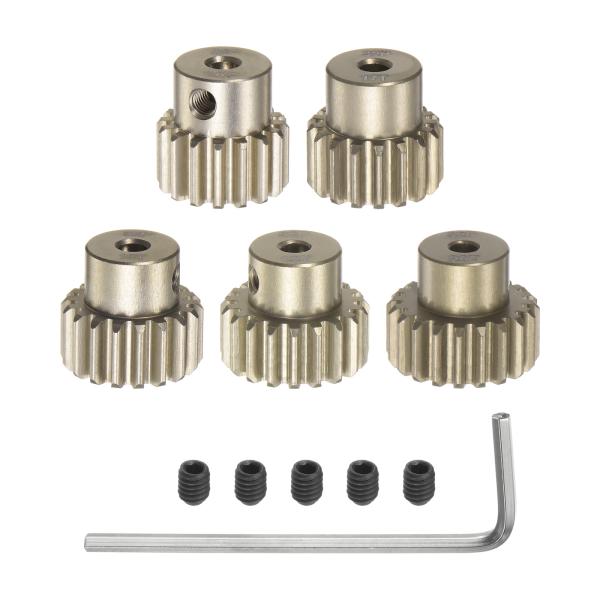 uxcell 32P ピニオンギアセット 3.175mm (1/8") シャフト 16T 17T 1...