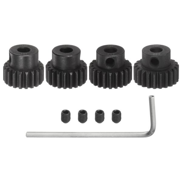 uxcell 32P ピニオンギアセット 5mm シャフト 19T 20T 21T 22T ステップ...