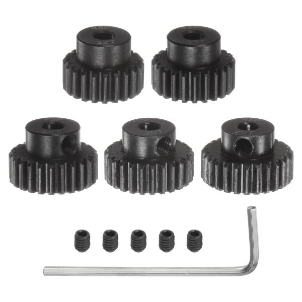 uxcell 48P ピニオンギアセット 3.175mm シャフト 22T 23T 24T 25T ...