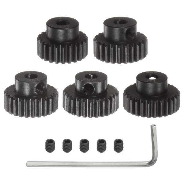 uxcell 48P ピニオンギアセット 3.175mm シャフト 23T 24T 25T 26T ...