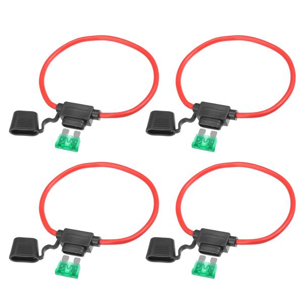 xAUTOHAUx車のインラインヒューズホルダー インラインATCブレードスタイル 30A標準ヒュー...