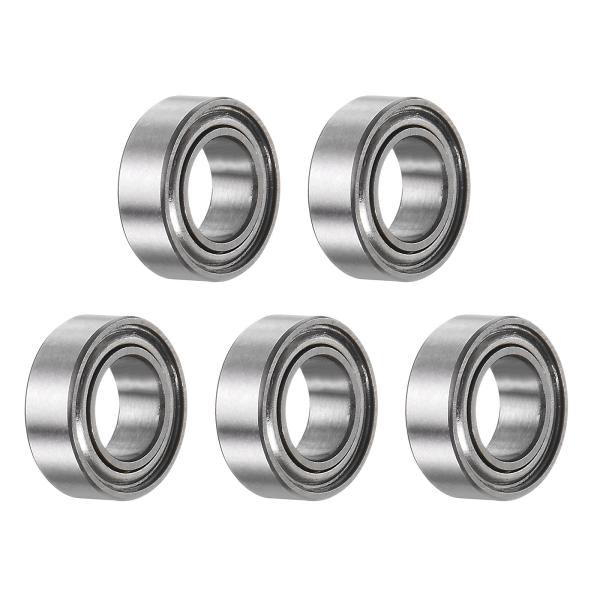 uxcell 5個MR95ZZディープグルーブボールベアリング5x9x3mmクロム鋼ミニチュアベアリ...