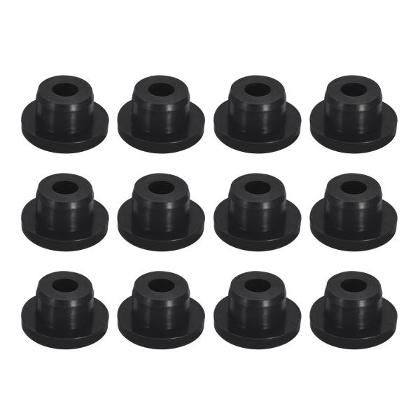 uxcell 12個 黒いプラグホール H16防水ゴムボタンプラグ 15mm/0.59"の穴に適用
