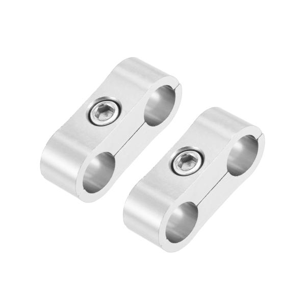 X AUTOHAUX 2個 カー用 AN4 11mm ホースセパレータークランプ 燃料ラインコネクタ...