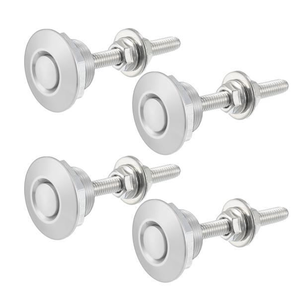 ACROPIxシルバートーンバンパーク イックリリースロックラッチアルミニウム合金フードピンロックプ...