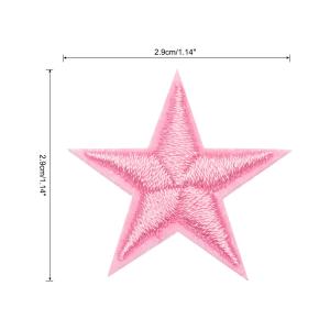 uxcell 小さな5つ星アイロンパッチ 刺繍...の詳細画像2