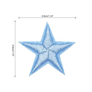 uxcell 小さな5つ星アイロンパッチ 刺繍...の詳細画像2