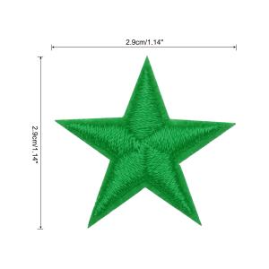 uxcell 小さな5つ星アイロンパッチ 刺繍...の詳細画像2