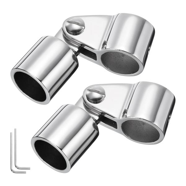 uxcell 2ペアのビミニ トップジョーシライドとアイエンドキャップ 7/8インチ（22mm）OD...