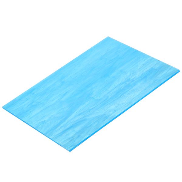 uxcell ステンドグラスシートモザイクタイル 7.9&quot;x5.9&quot; ディープブルー ステンドグラス...