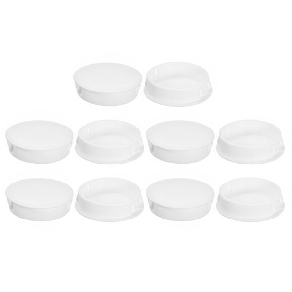 uxcell 38mm/1.5" プラスチック製ホールプラグ 10個セット フラッシュタイプパネルラ...
